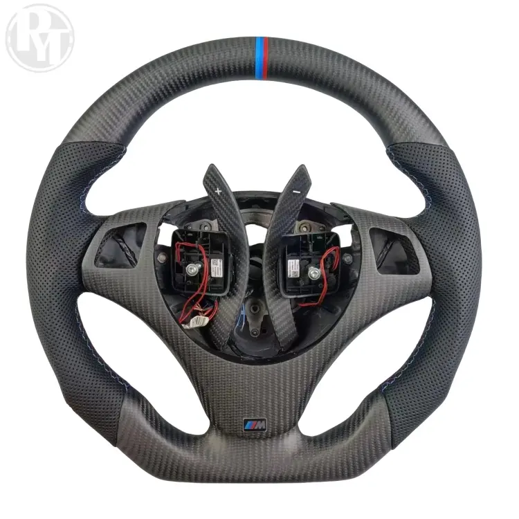 Customized matte carbon fiber steering wheel for BMW E92 E90