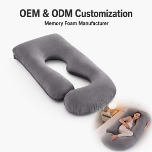 Oreiller de grossesse confortable en forme de <span class=keywords><strong>J</strong></span> pour un soutien complet du corps, oreiller de maternité pour femmes enceintes - Product Image 1