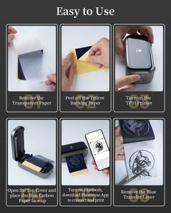 Phomemo tp31 80mm xách tay không dây Tattoo Stencil máy in Mini Máy truyền nhiệt 30pcs chuyển giấy làm bằng nhựa - Product Image 6