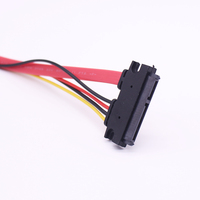 Precios de fábrica 22Pin SATA macho a hembra Cable de 7 + 15 Pin Serial ATA SATA de datos de Combo Cable de extensión convertidor de conector