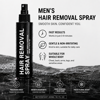 Spray dépilatoire pour hommes en marque blanche - pour le dos, la poitrine, les bras, les jambes et l'aine, épilation rapide en 3 à 8 minutes, personnalisable 50ml-500ml et avec pompe