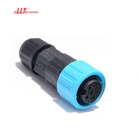 LLT M12 Outdoor 5pin Led Push Lock Ip67 IP68 Connecteur de montage sur panneau étanche
