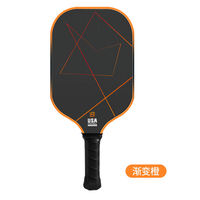 Raquette de pickleball professionnelle en fibre de carbone noire de 16 mm avec noyau en nid d'abeille pour joueurs professionnels (vente en gros)