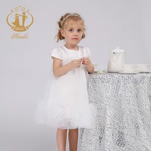 Çevik bebek parti Frocks fantezi toptan çocuk elbise resimleri küçük kız ilk doğum günü elbise ispanyolca elbise çocuklar için
