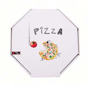 Boîte à pizza en carton ondulé, forme conique, ronde, octogonale, personnalisée, 500 pièces, accepte la forme carrée, PA005, OEM - Product Image 5