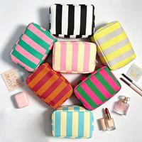 Sac de voyage portable multifonctionnel à grande capacité avec fermeture éclair rayée de couleur, personnalisable avec logo, vente en gros