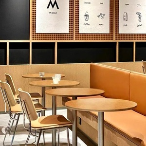 Mesas y Sillas <span class=keywords><strong>de</strong></span> Acero Inoxidable Resistentes para Restaurante, <span class=keywords><strong>Mesa</strong></span> y Sillas para Cafetería, Bar, Restaurante, Juego <span class=keywords><strong>de</strong></span> Muebles para Cafetería - Product Image 1