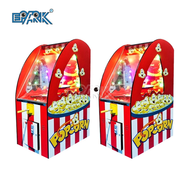 Popcorn Game Machine Coin Operated Arcade  Amusement Catch Ball Popcorn Lottery Ticket Prize Game Machine for Sale