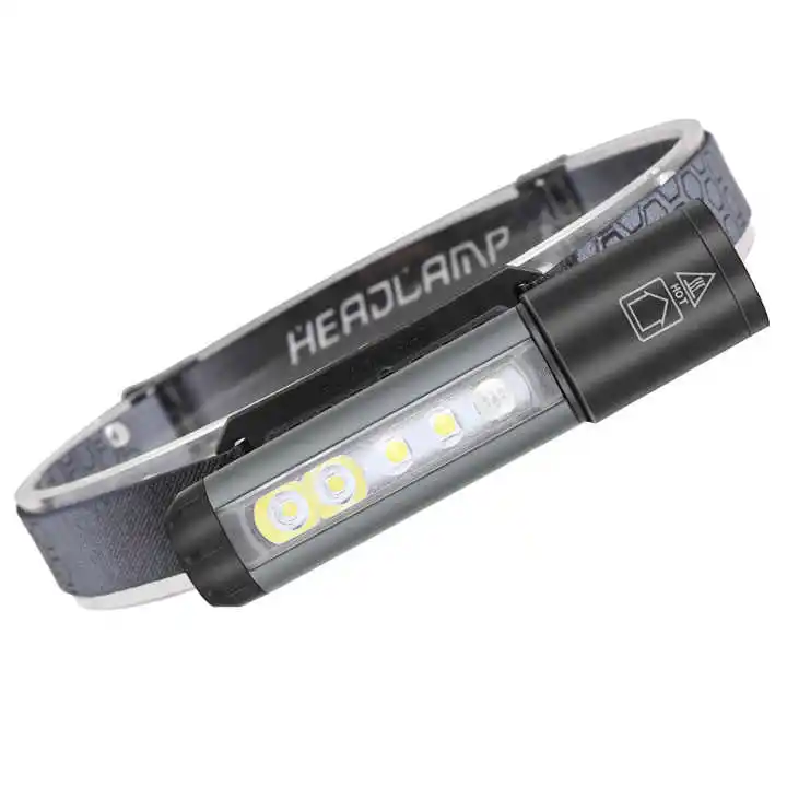 Bán buôn USB C có thể sạc lại đèn pha từ nhựa 30 wát LED 9 chế độ ngoài trời đầu đèn màu xanh lá cây trắng Red Blue UV ánh sáng đèn pha