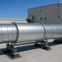 Silencieux de conduit CVC en acier inoxydable duplex 2205, atténuateur de bruit en ligne 15-60 dB, entrée et sortie rondes ou rectangulaires pour la ventilation