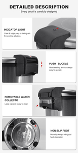Scaldavivande commerciale per mantenere caldo 24 ore con scaldavivande da 20 litri di grande capacità per ristorante - Product Image 5