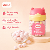 Biscuits sains pour bébés Aimo avec protéines et probiotiques, sans OGM, saveur fruitée, texture semi-molle, paquet de 14 g