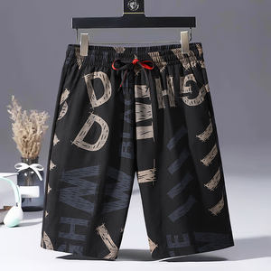 ANSZKTN-Shorts pour hommes, vêtements d'extérieur, <span class=keywords><strong>pantalon</strong></span> de plage tendance pour gros hommes, <span class=keywords><strong>pantalon</strong></span> ample et décontracté à cinq points de grande taille - Product Image 2