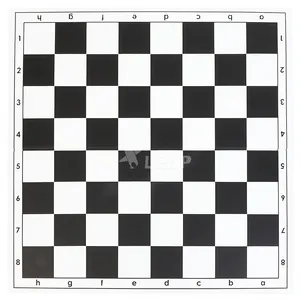 Пользовательский логотип 51 см x 51 см 20 дюймов красный черный белый шахматная доска ПВХ складной картон портативная Международная шахматная доска