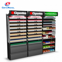 Étagères de présentation de cigarettes en métal CentRoyal personnalisées, robustes et multi-niveaux pour les produits de tabac