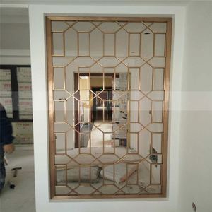 ANN011 Bulk Custom Metal <b>Screens</b> Gold/Black/Rose Gold Stainless Steel Partitions Hotel, Mall, Villa <b>Decoration</b> - Product Image 3