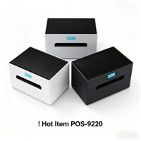 Imprimante d'étiquettes thermique USB POS-9220 4 pouces, pour autocollants 4x6, codes-barres, emballages, reçus 100mm, 203dpi, garantie 1 an, bureau