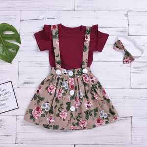 Robes d'été pour enfants, vêtements pour enfants, ensembles de robes et barboteuses en coton à fleurs pour bébés filles, fabriqués en Chine - Product Image 5