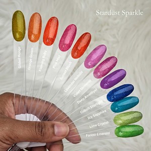 Set de Esmalte de <span class=keywords><strong>Uñas</strong></span> en Gel con Brillo Cristalizado, Bajo MOQ, 12 Colores con Destellos de Polvo de Estrellas, Gel UV Brillante <span class=keywords><strong>para</strong></span> Marca Privada - Product Image 1