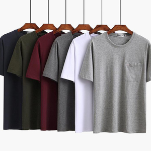<span class=keywords><strong>T</strong></span>-<span class=keywords><strong>Shirt</strong></span> Casual da <span class=keywords><strong>Uomo</strong></span> <span class=keywords><strong>con</strong></span> Tasca 100% Cotone Vestibilità Ampia Anti-Piega Ecologica OEM - Product Image 4