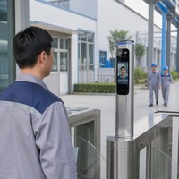 Terminal de Control de Acceso con Reconocimiento Facial por IA, Gestión en la Nube, Anti-spoofing, Multimodo, Tarjeta, Contraseña, Código QR para Edificios de Oficinas
