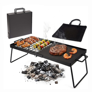 Griglia Pieghevole Robusta per Falò, Griglia Portatile per Cucinare Sopra il Focolare <span class=keywords><strong>con</strong></span> Borsa per il Trasporto, per Campeggio, Escursionismo e Picnic all'Aperto - Product Image 1