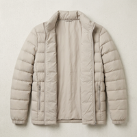 Veste d'hiver matelassée pour homme AQTQ, grande taille, légère, imperméable, coupe-vent, isolée en duvet d'oie, fabricant OEM, logo personnalisé