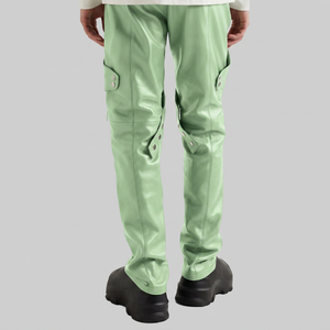 Pantalons décontractés en cuir véritable pour hommes |   Pantalons modernes, coupe slim, légers, taille haute, respirants, écologiques |   Usine de vente en gros - Product Image 4