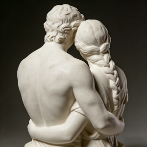 Статуэтка влюблённых из смолы ручной работы, ручной росписи, любого размера и цвета, с индивидуальным дизайном упаковки, для домашнего декора (OEM/ODM) - Product Image 4