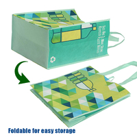 Sac d'épicerie réutilisable résistant fabriqué à partir de bouteilles en plastique recyclées Rpet Sac de courses écologique