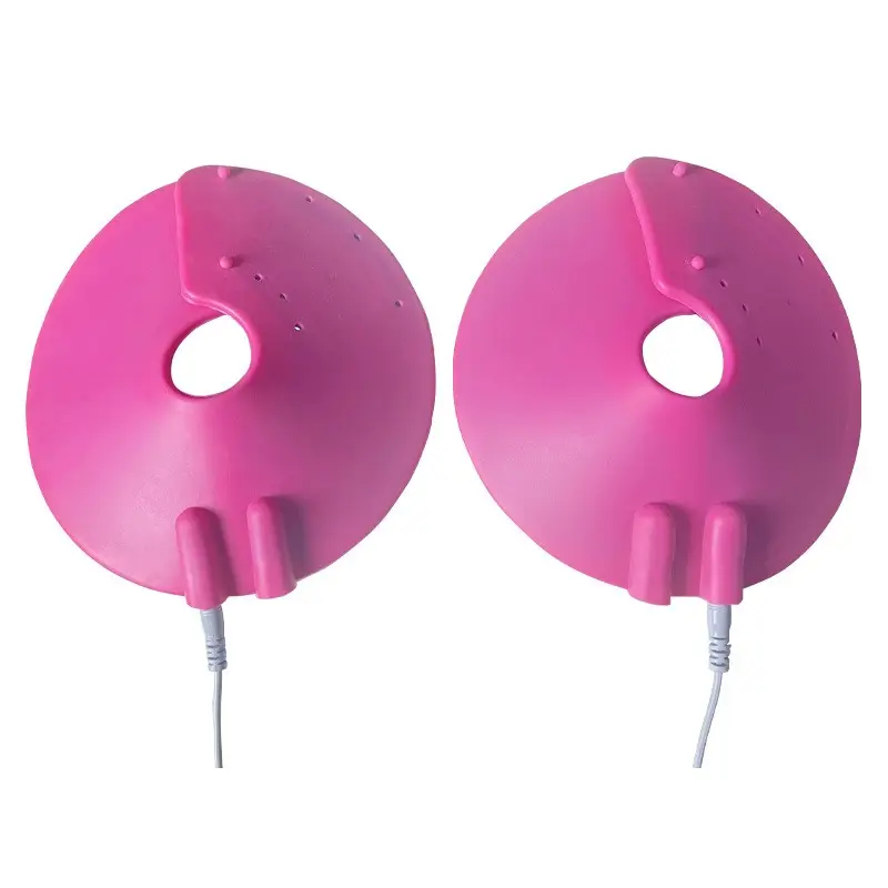 1 Paar Frauen Brust Körperpflege Leitfähige Platten massage Elektroden pads für elektronische Puls TENS-Einheiten M Größe