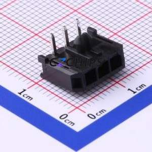 M3025R-1x3P Wire-to-Board Pin Header Bent Lead Through Hole,P=3mm Connector 1x3P 3mm Right Angle Insert 3P - Product Image 1