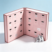 Boîte-cadeau calendrier de l'avent en carton recyclable de luxe, fermeture magnétique, impression personnalisée pour cosmétiques, parfums et bijoux