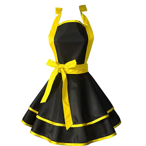 <span class=keywords><strong>Delantal</strong></span> de cocina de restaurante con volantes y <span class=keywords><strong>falda</strong></span> retro sexy para mujer con logotipo personalizado - Product Image 6
