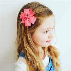 Ganchos para el pelo con moño de 3,5 pulgadas, accesorios de Boutique, cinta de grogrén, horquilla de lazo para niña y bebé - Product Image 3