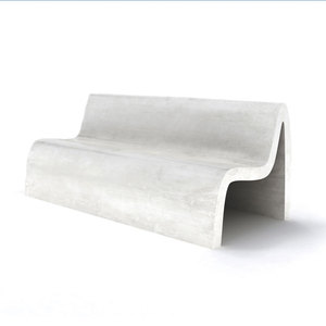 Fiberglass Outdoor <b>Bench</b> <b>2</b> <b>Seater</b> Contemporary Design Durable Park Patio Furniture - Product Image 5
