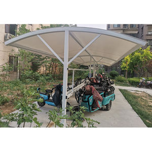 Structure de carport en acier de haute qualité avec toit en PVC, abri de stationnement pour voitures, tente tendue, vente en gros - Product Image 1