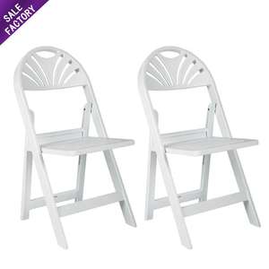 Chaises pliantes en résine plastique blanche pour événements, design sectoriel personnalisé, dossier pliable, bon prix - Product Image 1