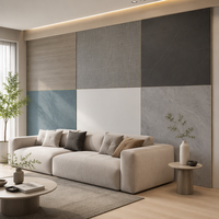 Panneau mural rainuré sans joint en fibre de bois de bambou et cristal de carbone pour hôtel moderne, revêtement décoratif d'intérieur