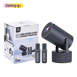 Proyector HY300 PRO KTV con Micrófonos Inalámbricos Duales, Android 11, para Fiestas Familiares y Eventos al Aire Libre, 160 ANSI lúmenes, 1280*720P - Product Image 1
