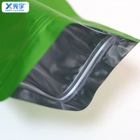 Sachet Doypack en aluminium coloré personnalisé, thermoscellable, refermable, étanche, avec fermeture ziplock en plastique pour gommes, café, épices