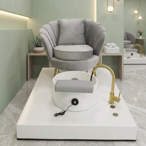 Muebles de lujo para salón de uñas, silla de masaje rosa para spa de pedicura, sillas de spa para pedicura para salón de uñas - Product Image 4