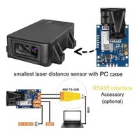 Oem Longue Portée 1mm Précision 20Hz Module de Capteur de Distance Laser RS485 Capteur de Mesure de Distance Laser