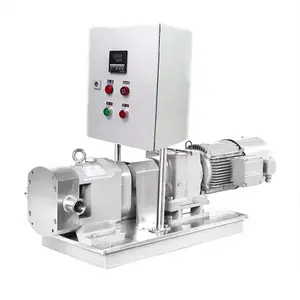 Food Grade Metal Rotary Lobe Pump Positive Displacement Sanitary Pump Beer Chocolate Oil Honey Transfer Customizable Cable