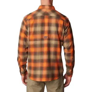 Top Quality Plaid Long Sleeve Flannel Shirts Formal With Custom Logo