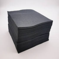 Serviettes en papier pour boissons, vierges, noires, 2 plis, 16 g/m², pliage 4 volets, sac de 250 feuilles, 12 paquets par carton, pour hôtel, bar, colorées
