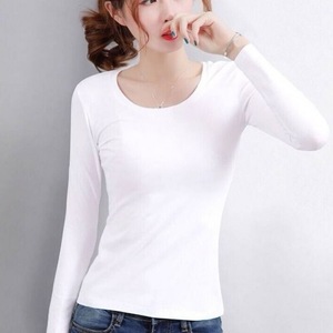 Shan Liuling Fleece Lined Round Neck Long Sleeve Top Thick Warm Women's Autumn Winter Base Layer Clothing - Product Image 3