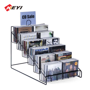 Customized Counter Top Cd Organizer Storage Display Rack Dvd Wire Metal Display Stand