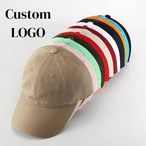 Wholesale Custom Logo 6 Panel Men Blank Washed Unstructured Low Profile <b>Dad</b> Hat,100% Cotton Plain Strapback Vintage Baseball Cap - Product Image 1