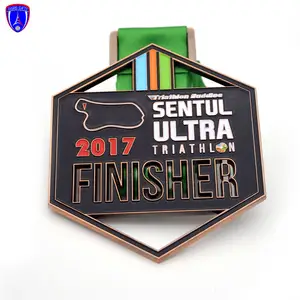 इंडोनेशिया ट्रायथलॉन का अंत पदक सोने सैन बेनिटो मुहर लगी अष्टकोणीय पदक हांगकांग धारक डिटेक्टर